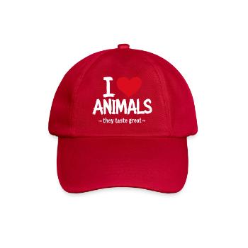 I love animals – they taste great! - Baseball Cap - classic red - Front