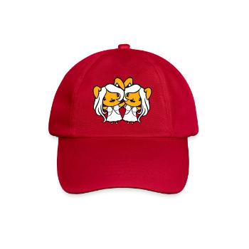 2 Bunnies Girls Pretty Girls Women Bunny Small - Baseball Cap - classic red - Front