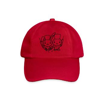 Bunny Bird Chick Doctor Syringe Team 2 Friends Crew - Baseball Cap - classic red - Front