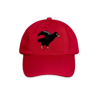 Raven bird walks crow fast running running funny - Baseball Cap - classic red - Front