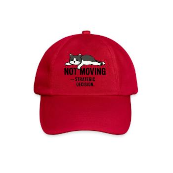 T-shirt Lazy cat – Not moving - Casquette classique - rouge classique - Devant
