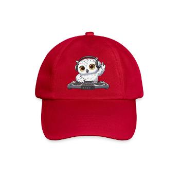 Owl DJ Dancing Techno Disco Electronic Music - Baseball Cap - classic red - Front
