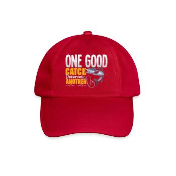 Angeln Angler Fische Fischer Sprüche Petri Heil - Baseballkappe - klassisch Rot - Vorne