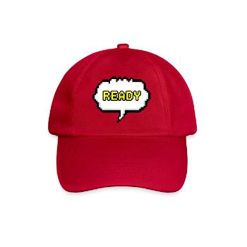 Bereit Pixel-Sprechblase - Baseballkappe - klassisch Rot - Vorne