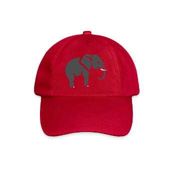 Silhouette d’éléphant Animal Afrique - Casquette classique - rouge classique - Devant