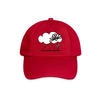 Flower in the rain - Baseball Cap - classic red - Front