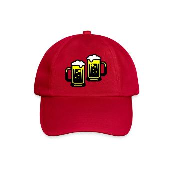 Bier Prost Symbol - Baseballkappe - klassisch Rot - Vorne