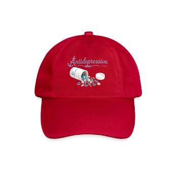 AnkerPillen Blaues Meeresbild - Baseballkappe - klassisch Rot - Vorne