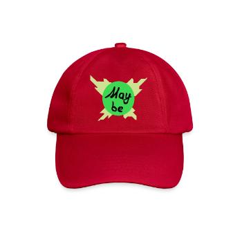 May be – Grüner Kreis Grafik - Baseballkappe - klassisch Rot - Vorne