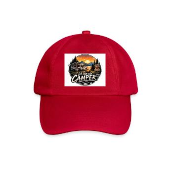 Ich bin ein Camper - Baseballkappe - klassisch Rot - Vorne