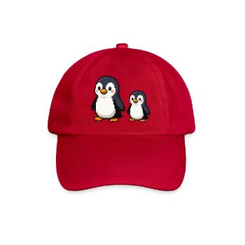 Pixel Penguin Duo - Baseball Cap - classic red - Front