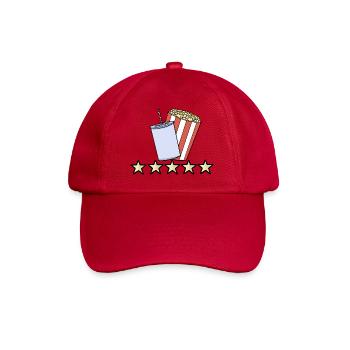 Critique de Popcorn et Soda du cinéma pour la soirée cinéma 5 étoiles - Casquette classique - rouge classique - Devant