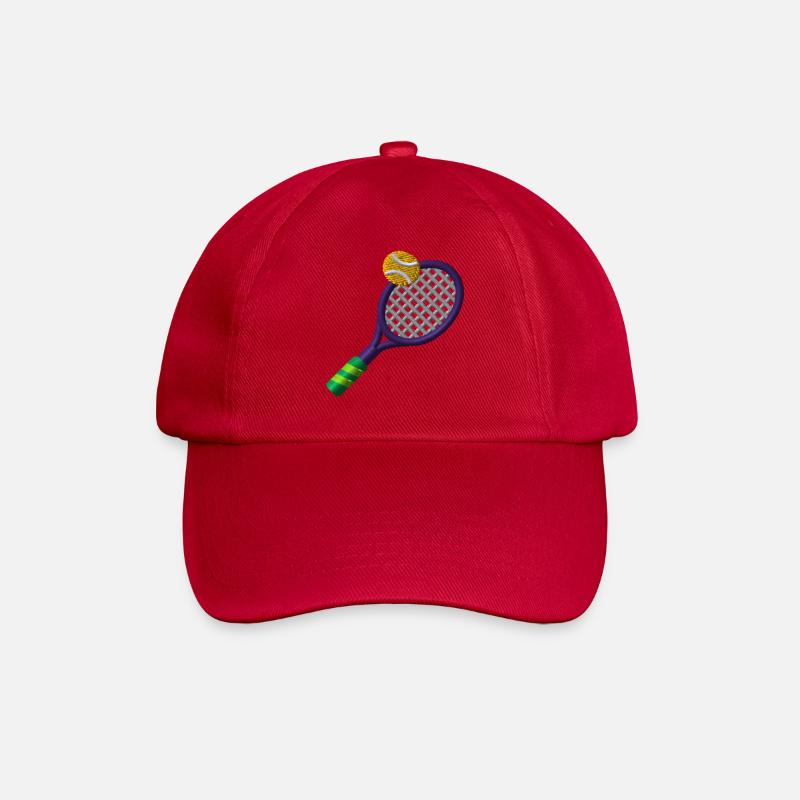 Tennis racket - Baseball Cap - classic red