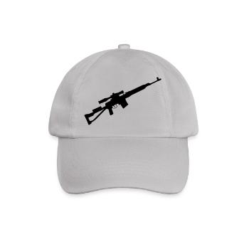 Scharfschütze Sniper Gewehr - Baseballkappe - Grau - Vorne