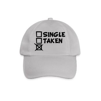 Single Taken haken häkchen ankreuzen kreuz - Baseballkappe - Grau - Vorne