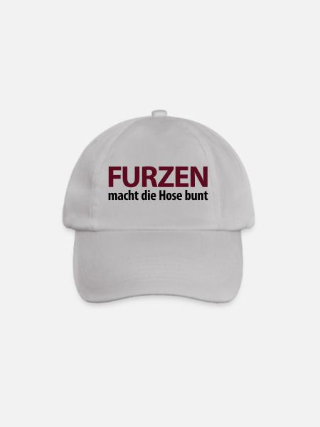 Furzen macht die Hose bunt. Kacke Scheiße Malheur - Baseballkappe - Grau