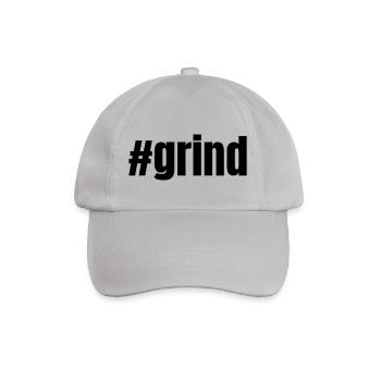 #grind | Motivation Geschenkidee - Baseballkappe - Grau - Vorne