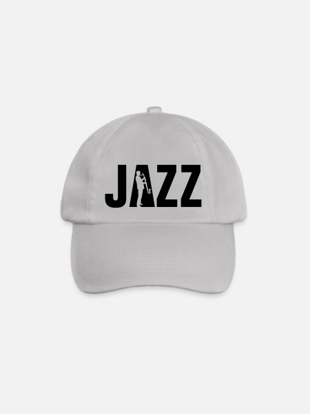 jazz_bass_klarinette_spieler_092013_a_1c - Baseballkappe - Grau