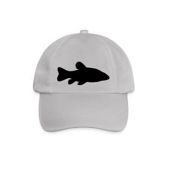 Schleie - Fisch - Fish - Baseballkappe - Grau - Vorne