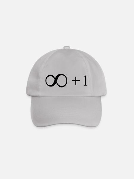 Unendlich + 1 - Baseballkappe - Grau