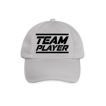 team player - Baseballkappe - Grau - Vorne