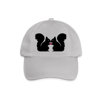 Eichhörnchen Herz Liebe - Baseballkappe - Grau - Vorne