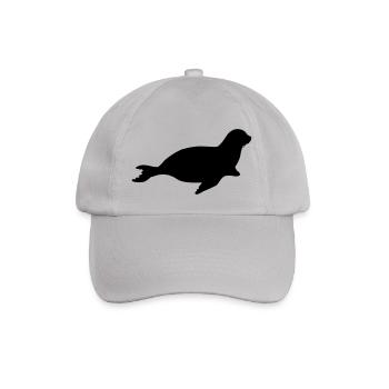 seal animal - Baseballkappe - Grau - Vorne
