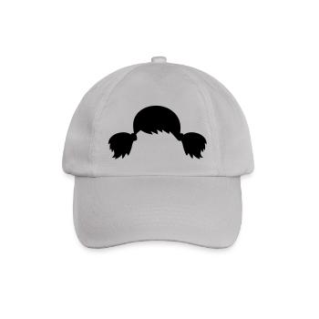 Pigtails Frisur - Baseballkappe - Grau - Vorne