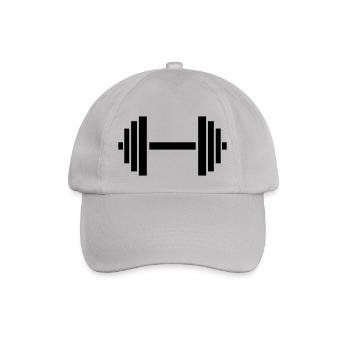 hantel - Baseballkappe - Grau - Vorne