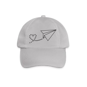 Flieger mit Herz - Baseballkappe - Grau - Vorne