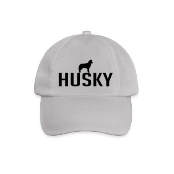 HUSKY Hunderasse - Baseballkappe - Grau - Vorne