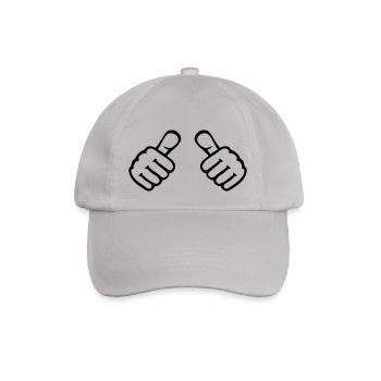 Daumen - Baseballkappe - Grau - Vorne