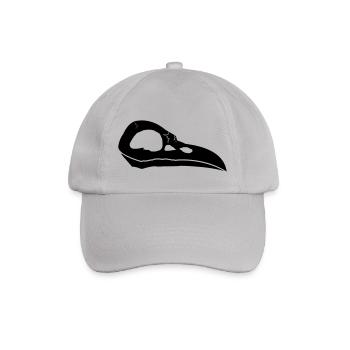 Rabenschädel | Crow Skull - Baseballkappe - Grau - Vorne