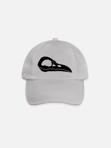 Rabenschädel | Crow Skull - Baseballkappe - Grau