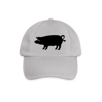 Schwein - Baseballkappe - Grau - Vorne