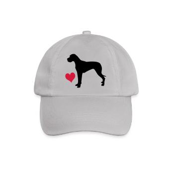 Deutsche Dogge - Baseballkappe - Grau - Vorne