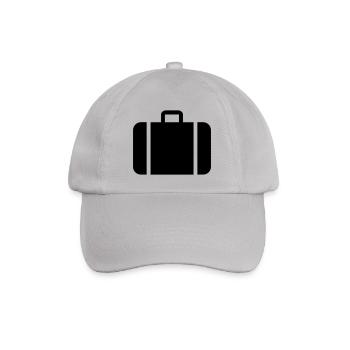 Koffer,Reise,Flughafen,Bahnhof,Zug,Gepäck - Baseballkappe - Grau - Vorne