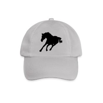 pferd - Baseballkappe - Grau - Vorne