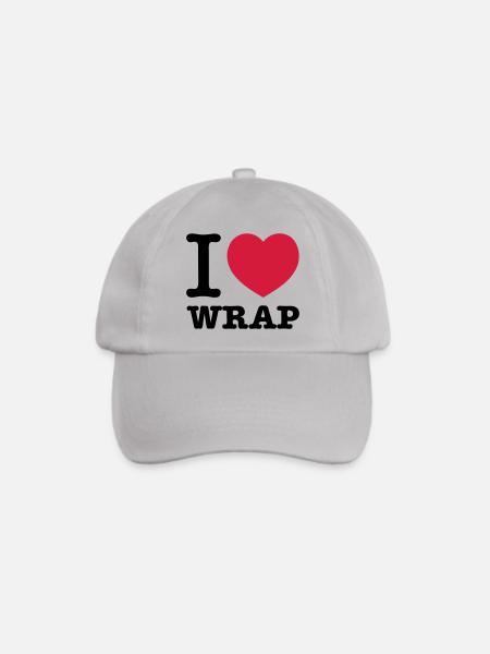 I love Wrap - Baseballkappe - Grau