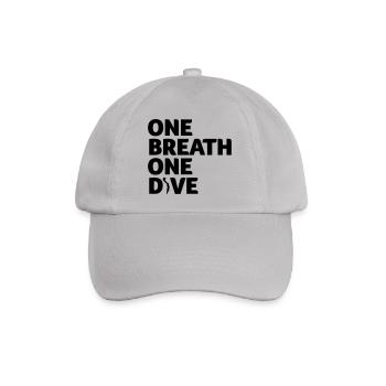 One Breath One Dive IV Apnoetaucher Freediving - Baseballkappe - Grau - Vorne