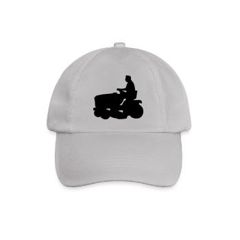 riding mower - Baseballkappe - Grau - Vorne