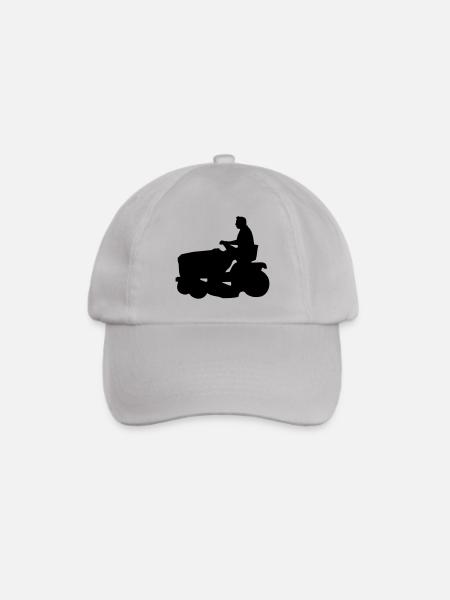 riding mower - Baseballkappe - Grau