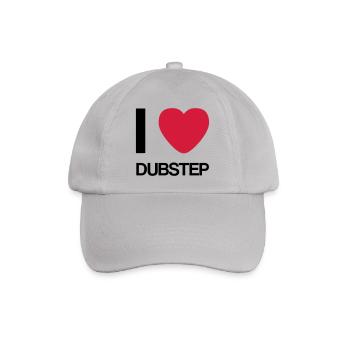 I LOVE DUBSTEP- Geschenk Idee - Baseballkappe - Grau - Vorne
