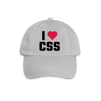 Ich liebe CSS - Baseballkappe - Grau - Vorne