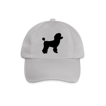 Pudel Geschenk - Baseballkappe - Grau - Vorne