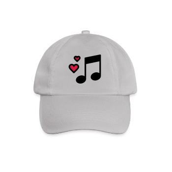 Romantische Musik Note - Baseballkappe - Grau - Vorne
