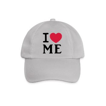 I Love Me Herz Logo - Baseballkappe - Grau - Vorne