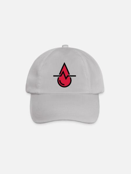 Blutdruck Blut, Blutstropfen - Baseballkappe - Grau