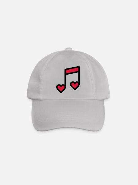 Romantische Musik Note - Baseballkappe - Grau