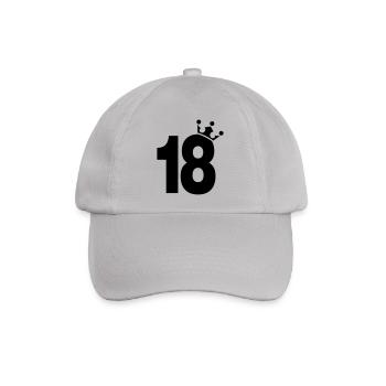 18 - Baseballkappe - Grau - Vorne